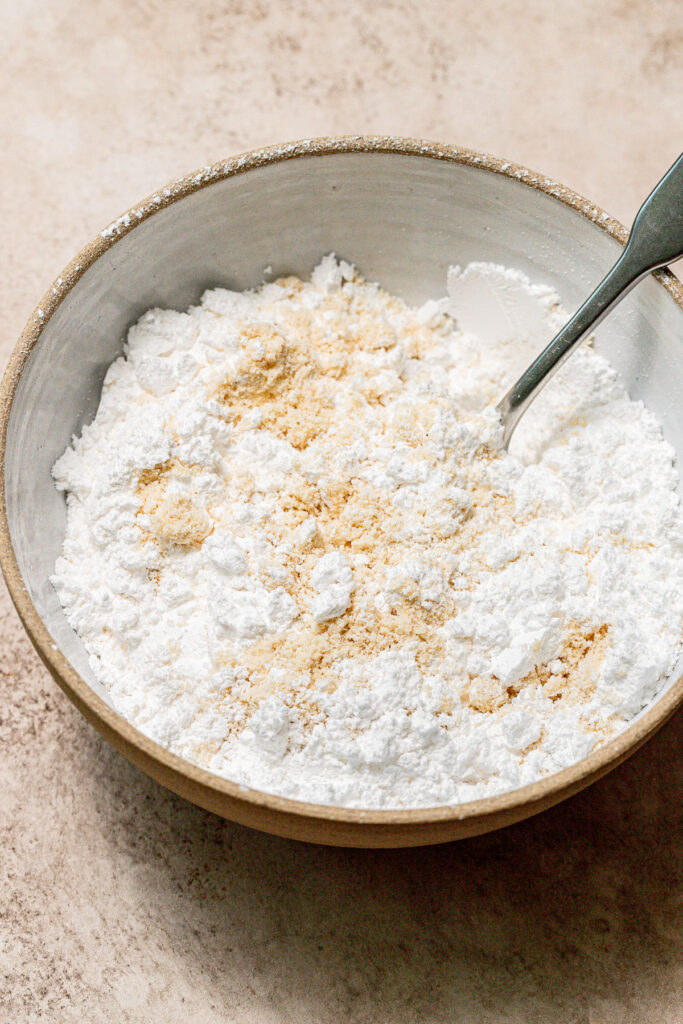 dry ingredients in bowl.