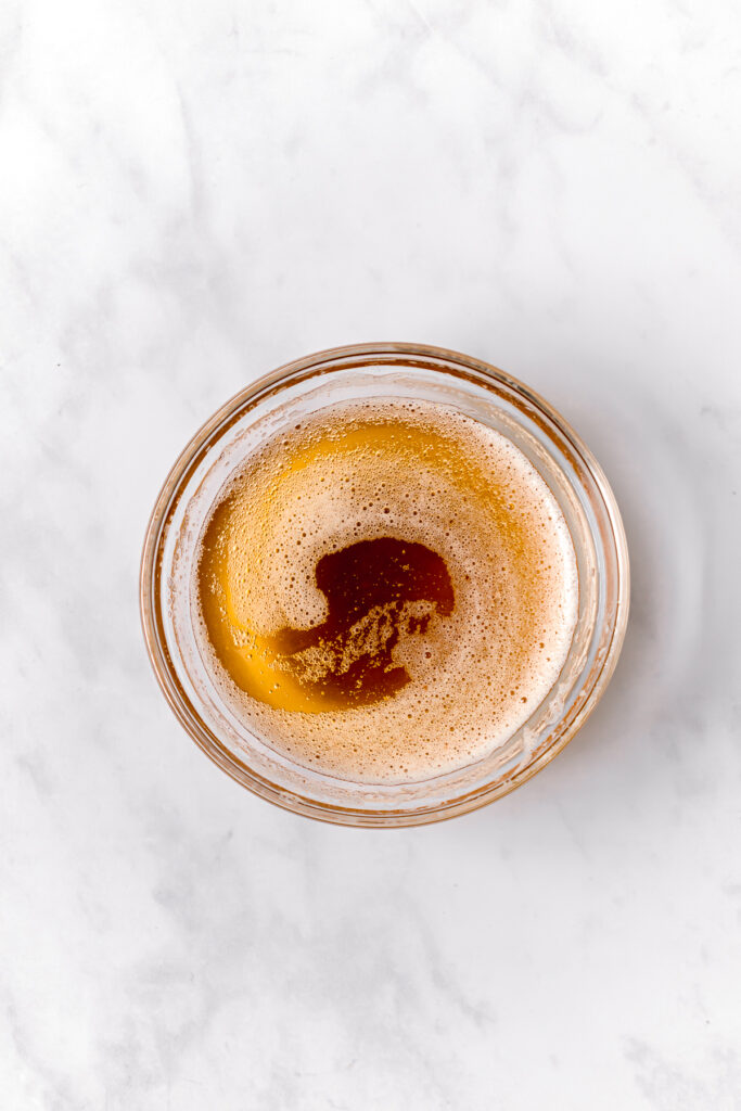 brown butter in glass bowl 