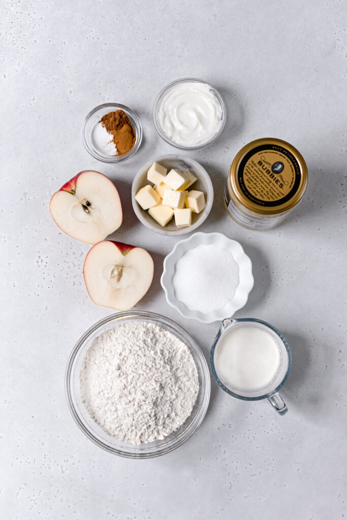 ingredients for apple cinnamon scones recipe