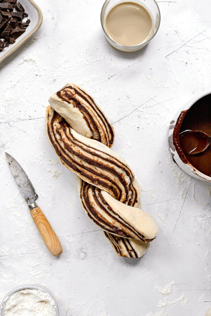 braided chocolate babka