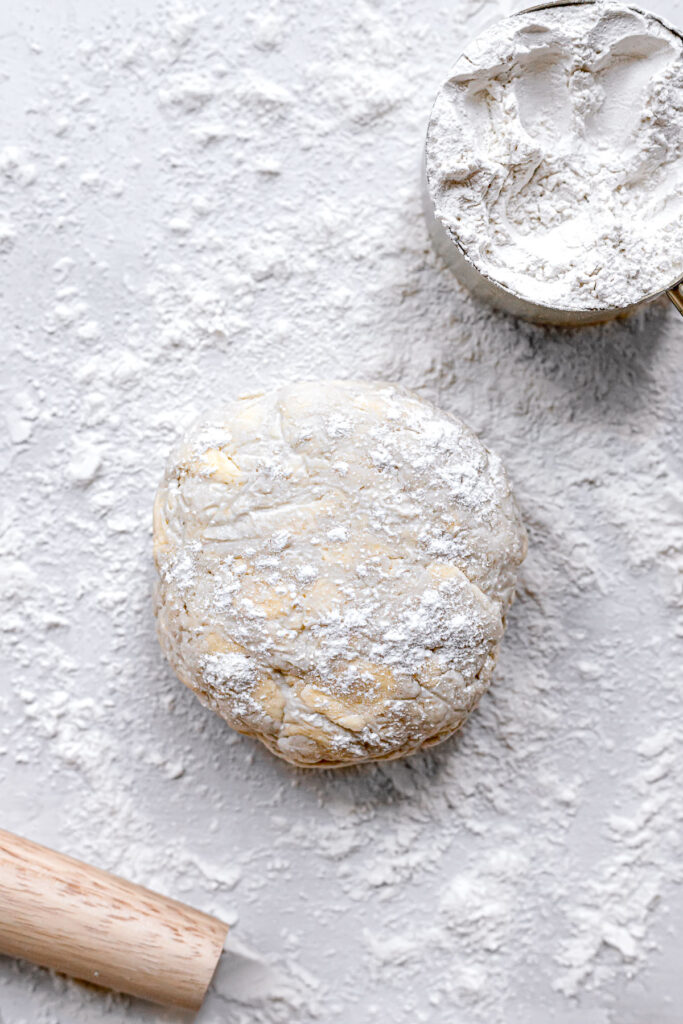 chilled dough on floured surface