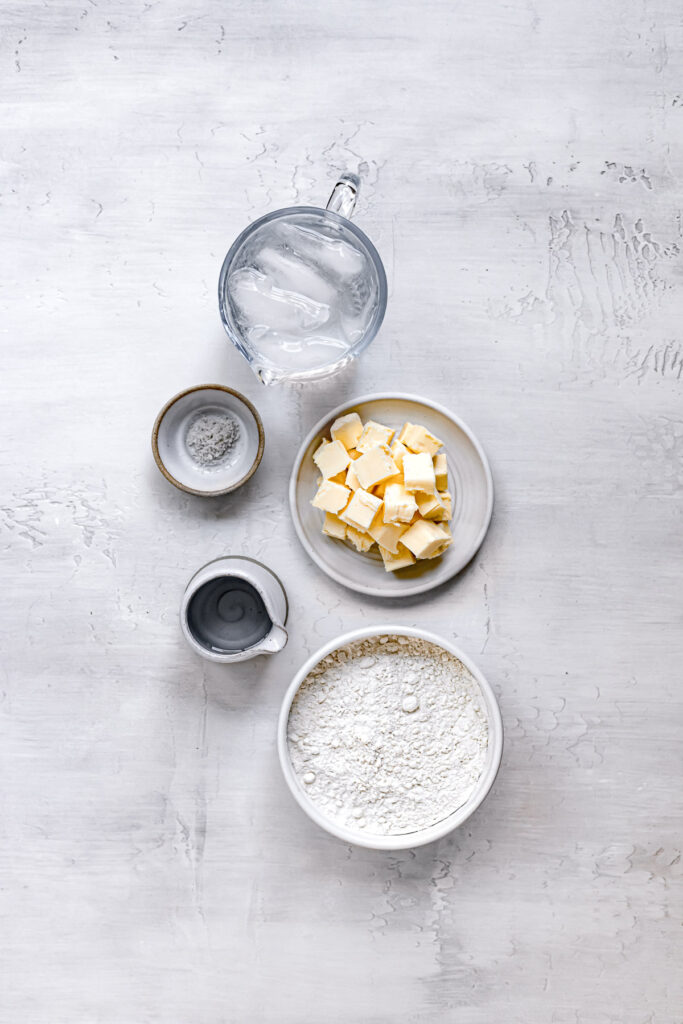 ingredients for homemade pie crust