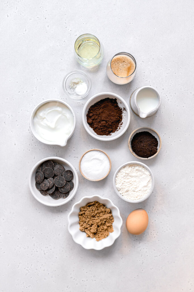 ingredients for baked chocolate donut recipe
