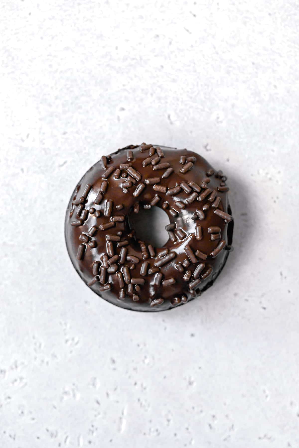 one chocolate cake donut.