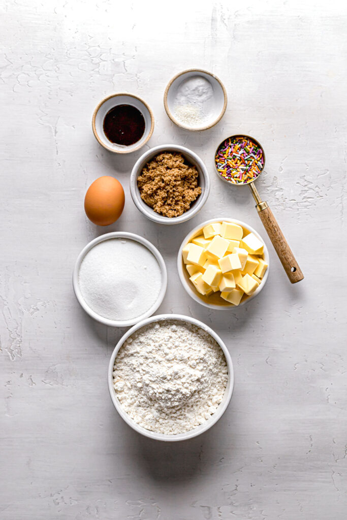 ingredients for birthday cake cookie recipe