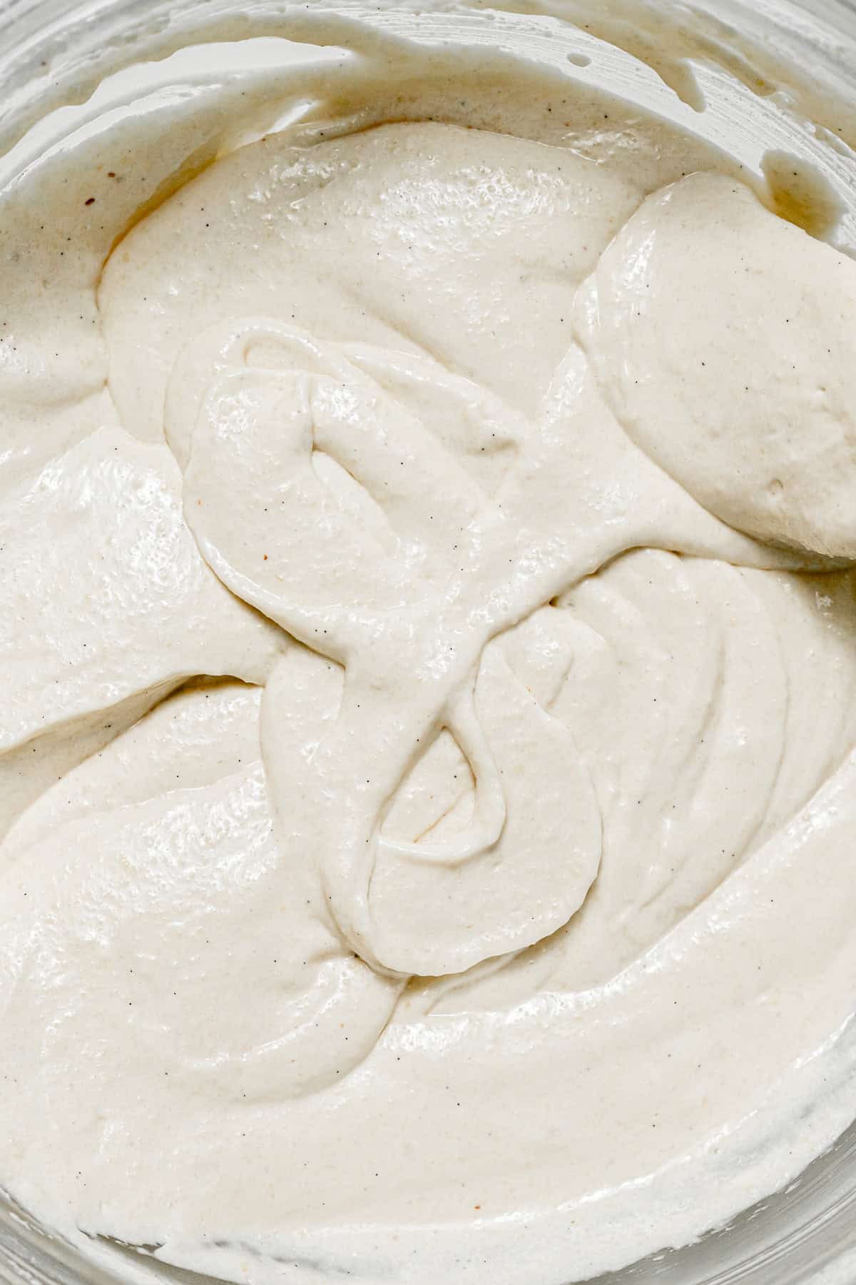 macaron batter in bowl.