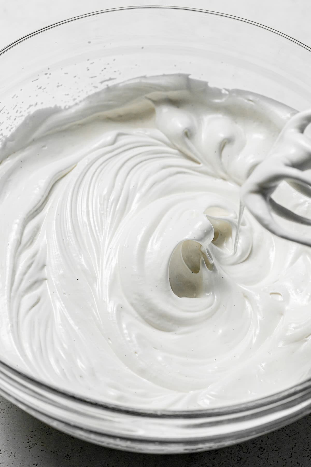 meringue in bowl.