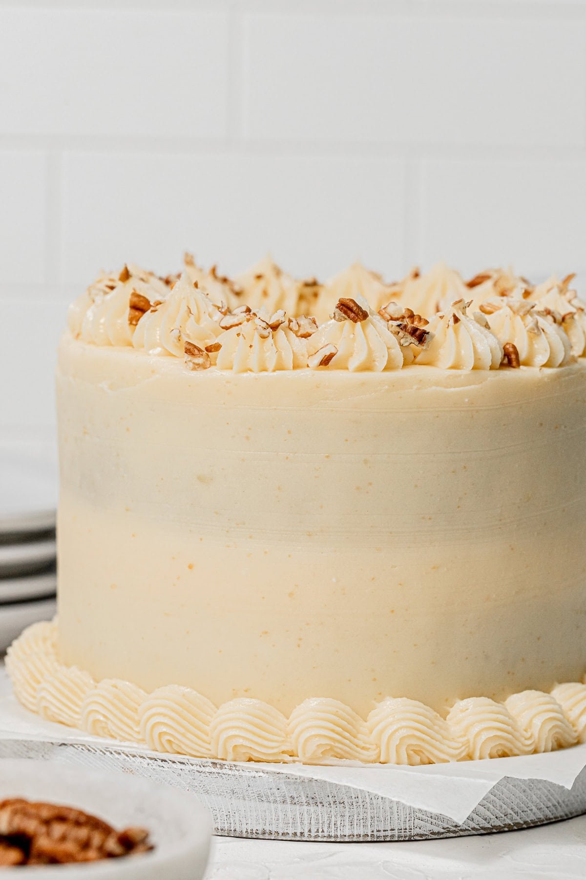 decorated mini carrot cake.