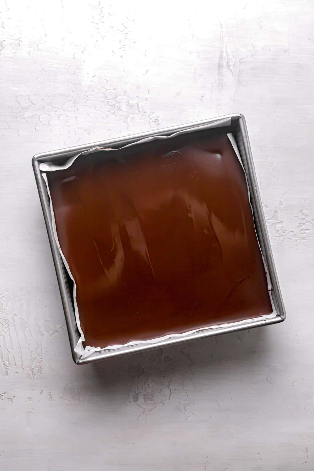 chocolate added on top of tahini caramel.