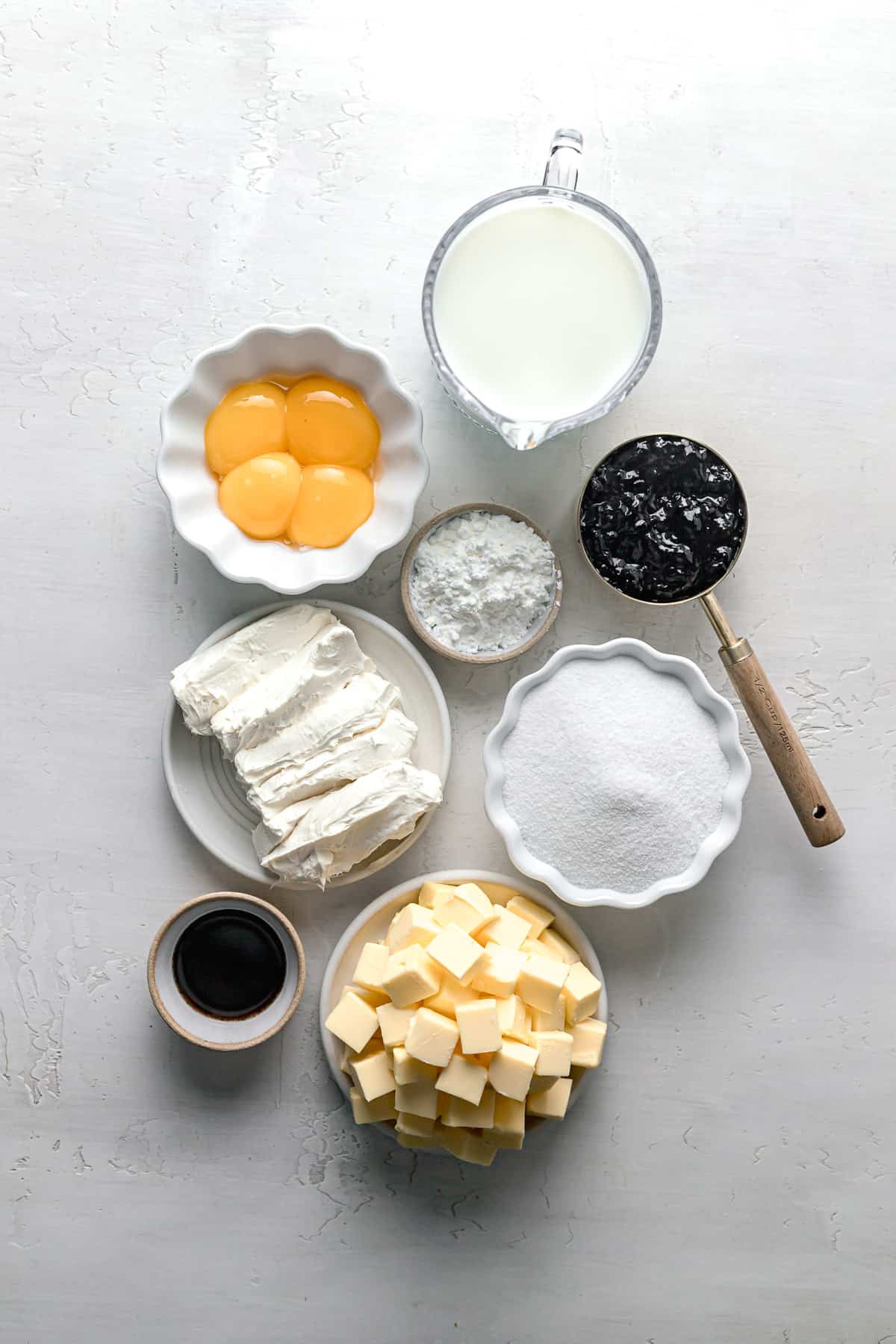 ingredients for the German buttercream.