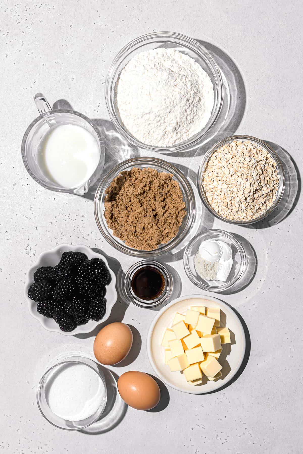 ingredients for muffins