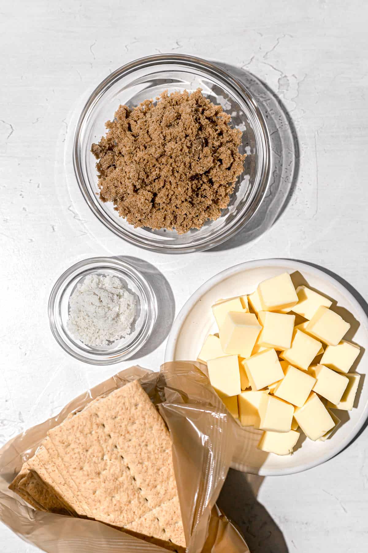 ingredients for graham cracker crust.