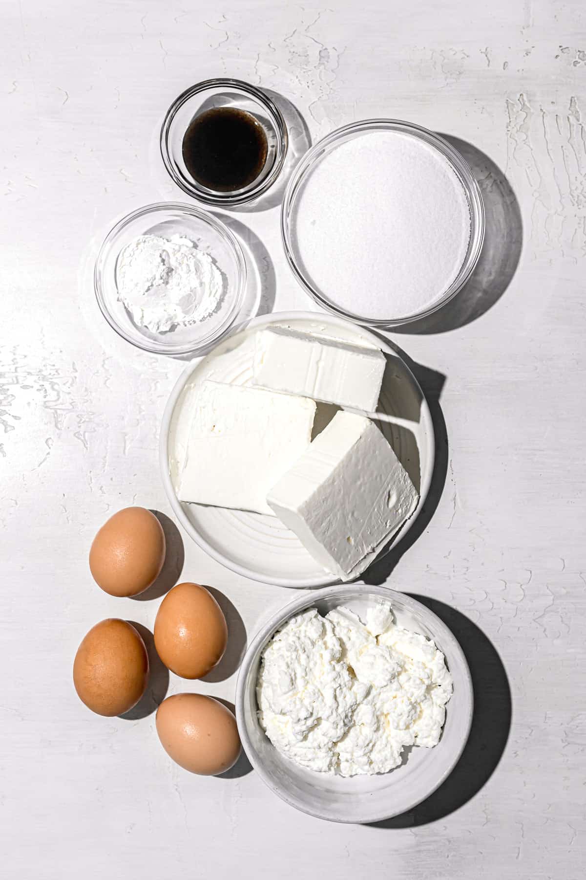 ingredients for sicilian cheesecake filling.