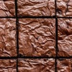 dairy free brownies cut into squares