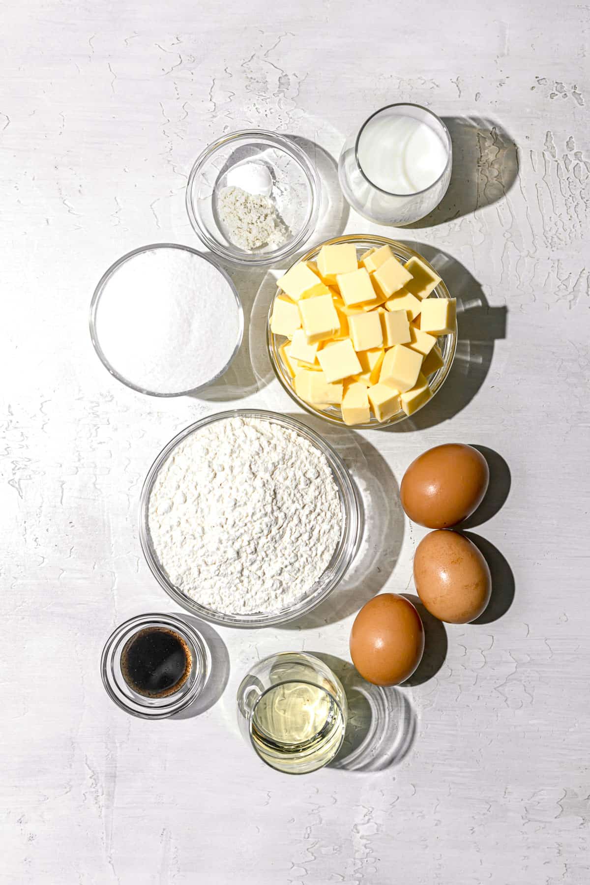 ingredients for vanilla pound cake