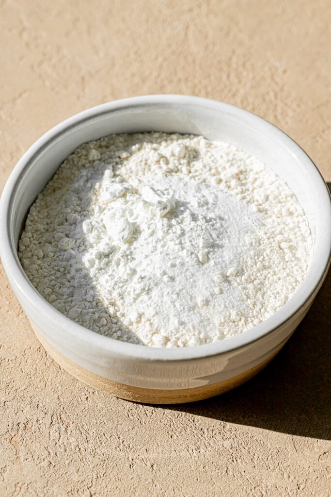 dry ingredients in bowl.