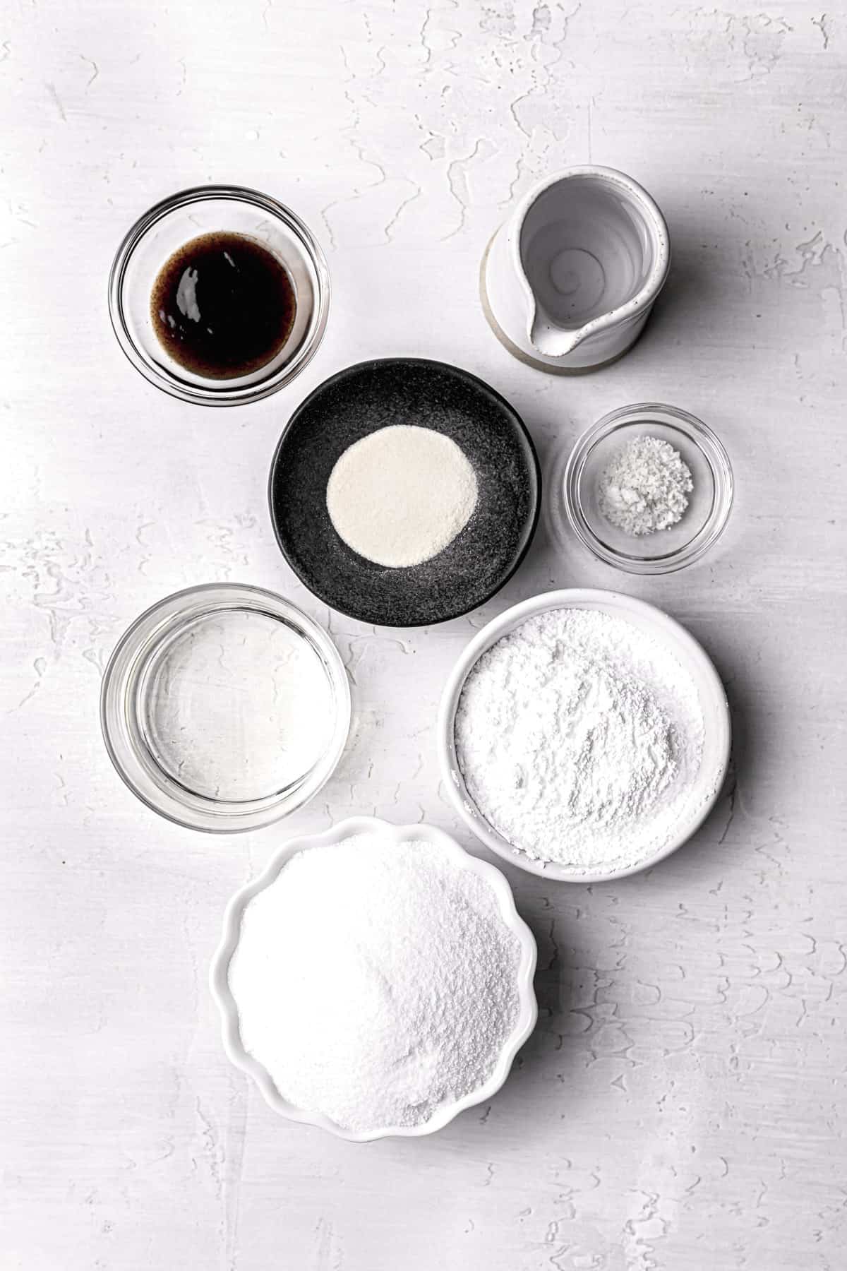 ingredients for homemade marshmallows.