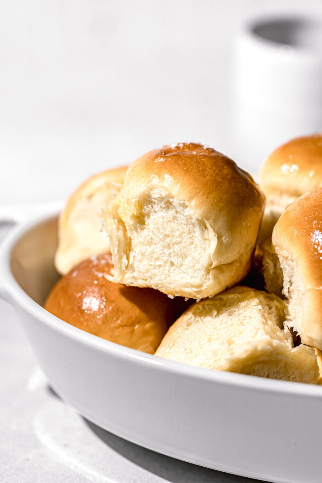 Salted Honey Milk Bread Rolls - Sloane's Table