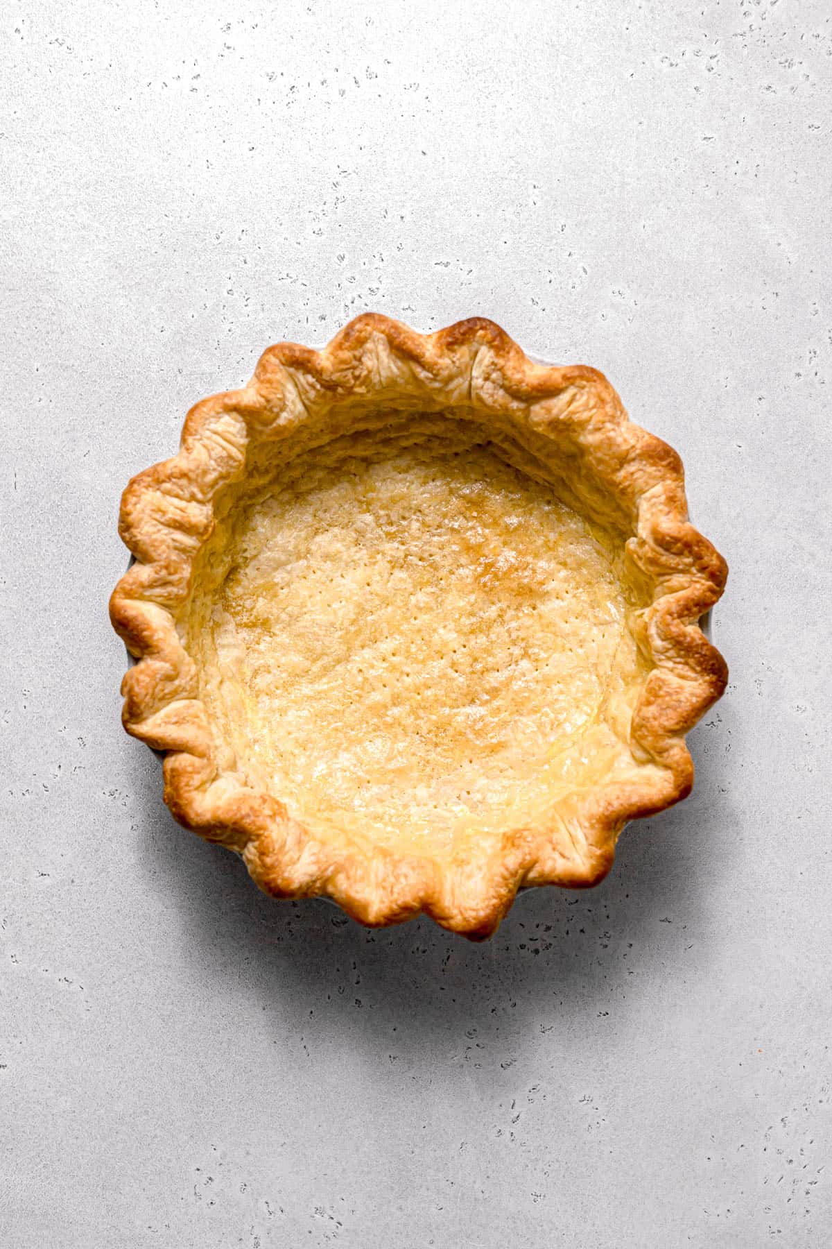 par baked pie crust.