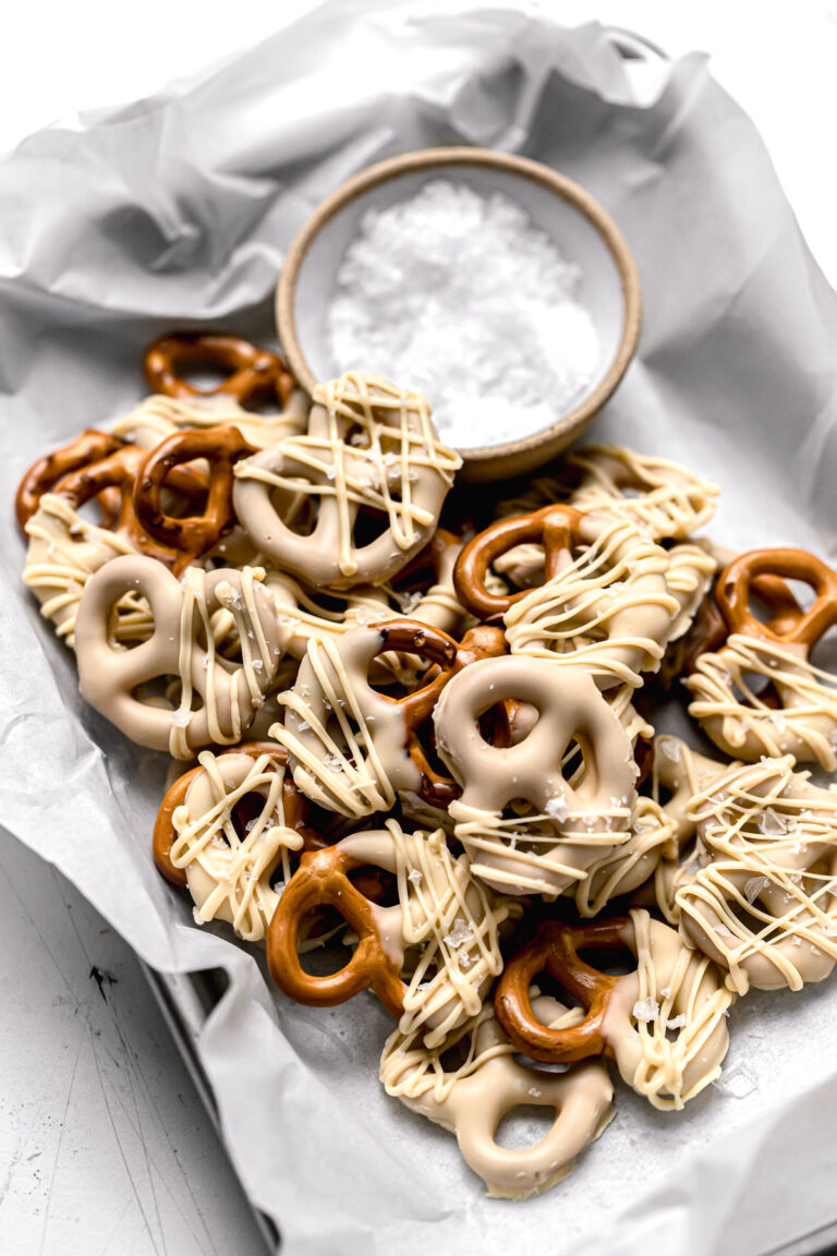 Caramelized White Chocolate Covered Pretzels Sloane's Table