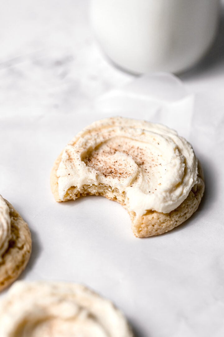Frosted Eggnog Cookies - Sloane's Table