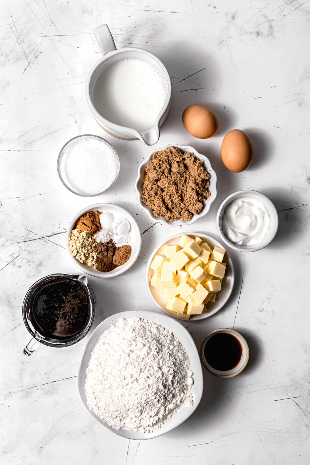 ingredients for gingerbread cake