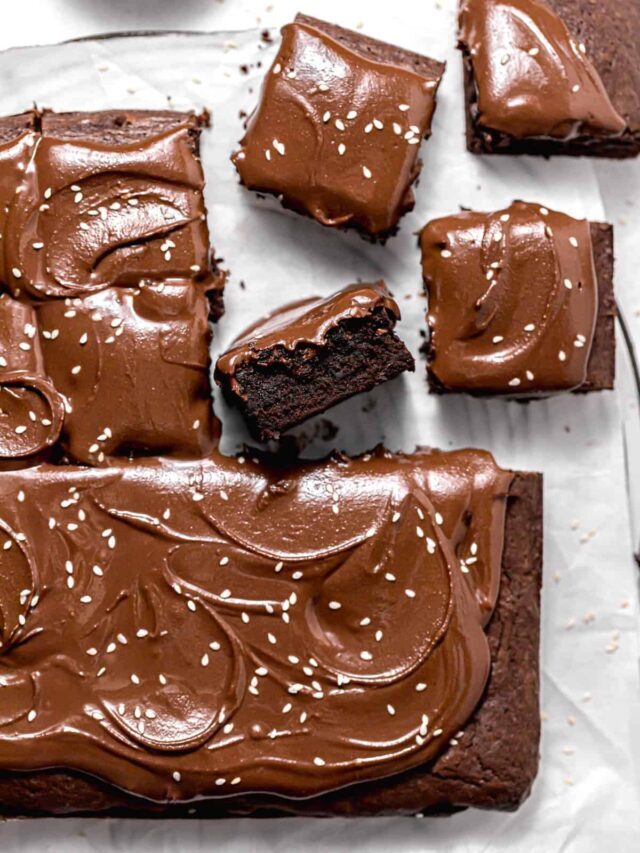 Frosted Tahini Brownies