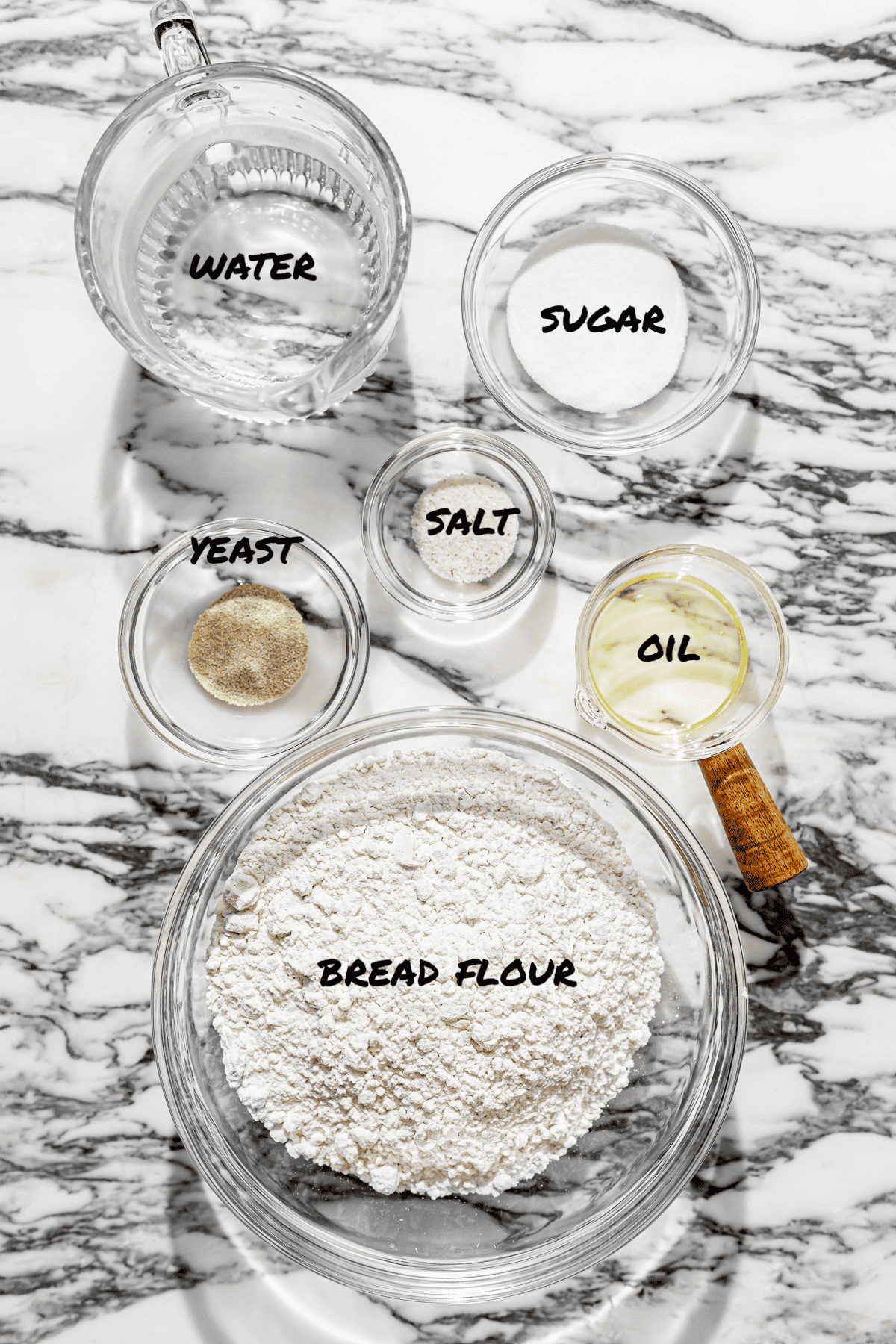 overnight pizza dough ingredients. 