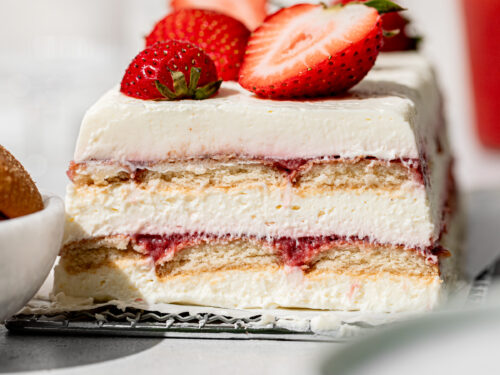 Roasted Strawberry Icebox Cake - Sloane's Table