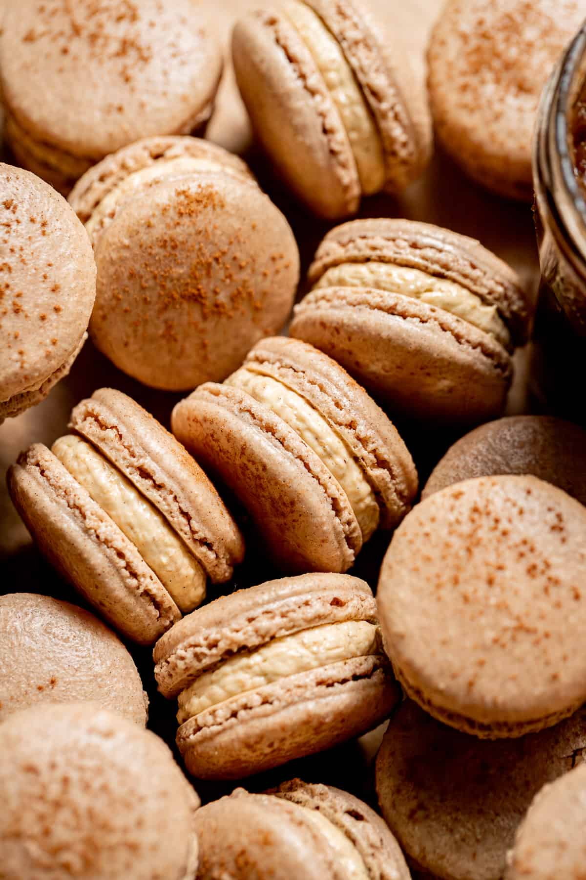 These apple butter macarons made with SugarBee® apples are the