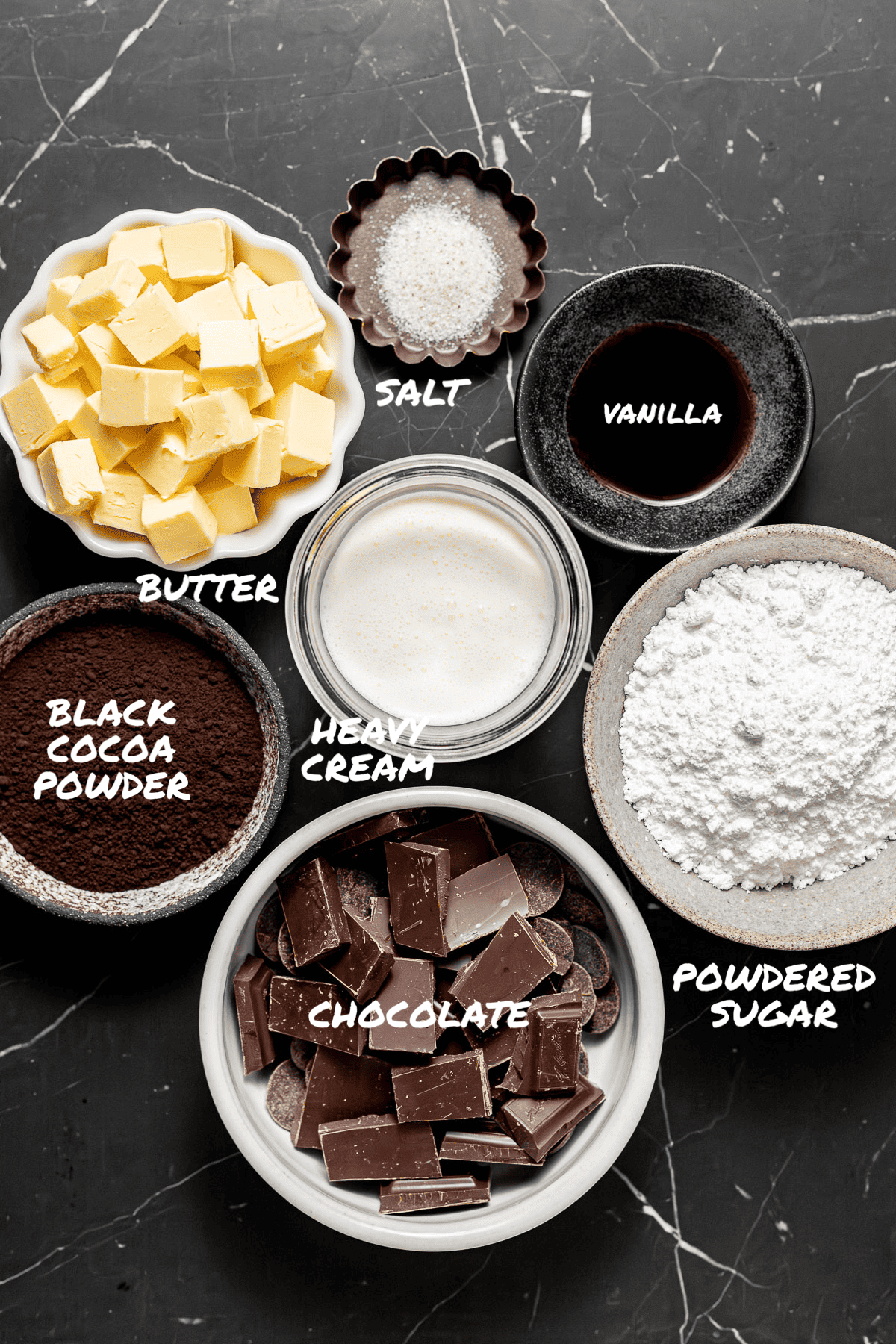 ingredients for frosting.