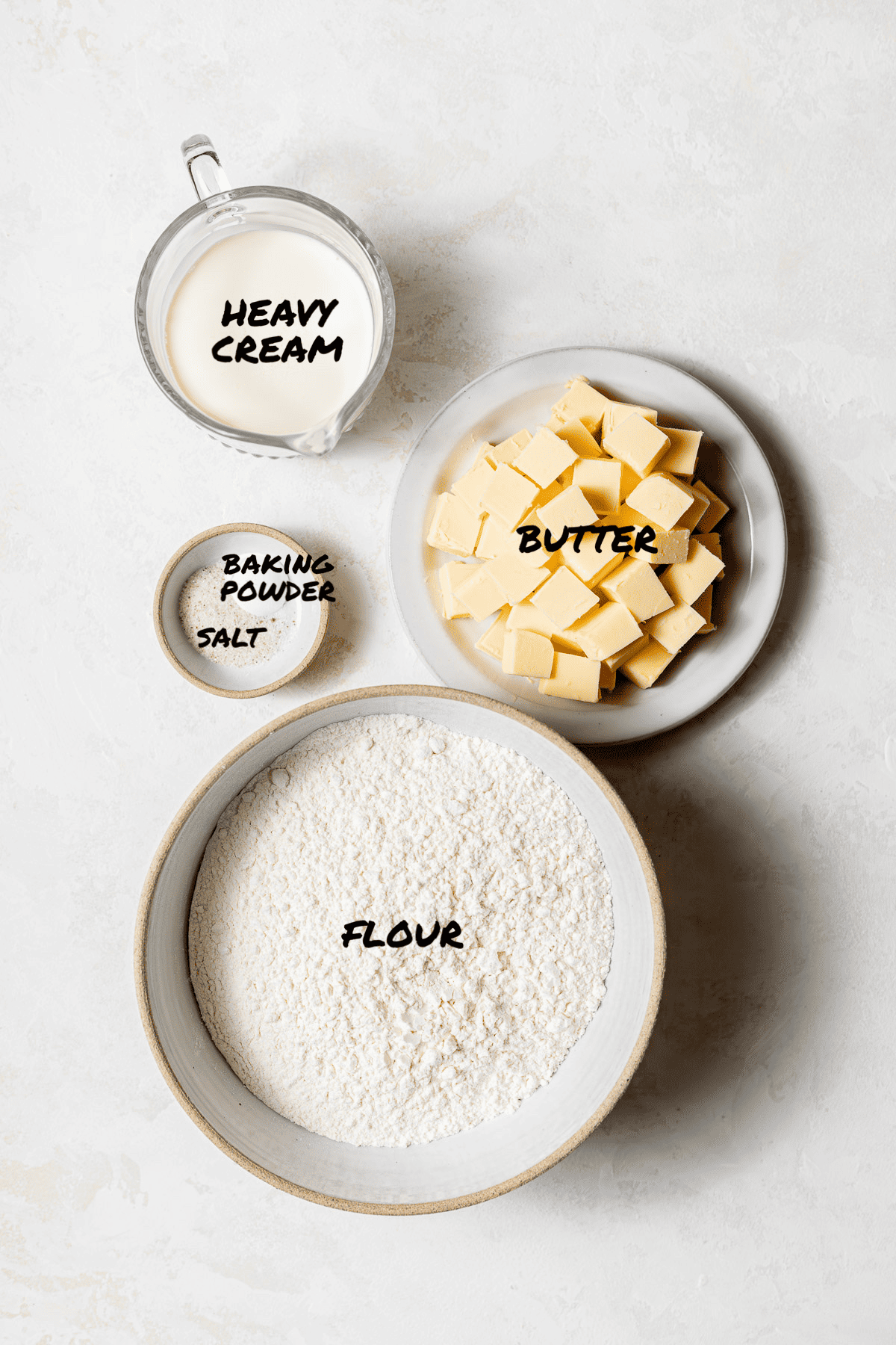 ingredients for pastry.