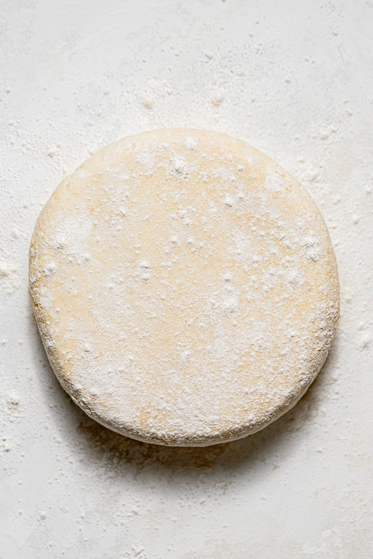 pastry shaped into disk.