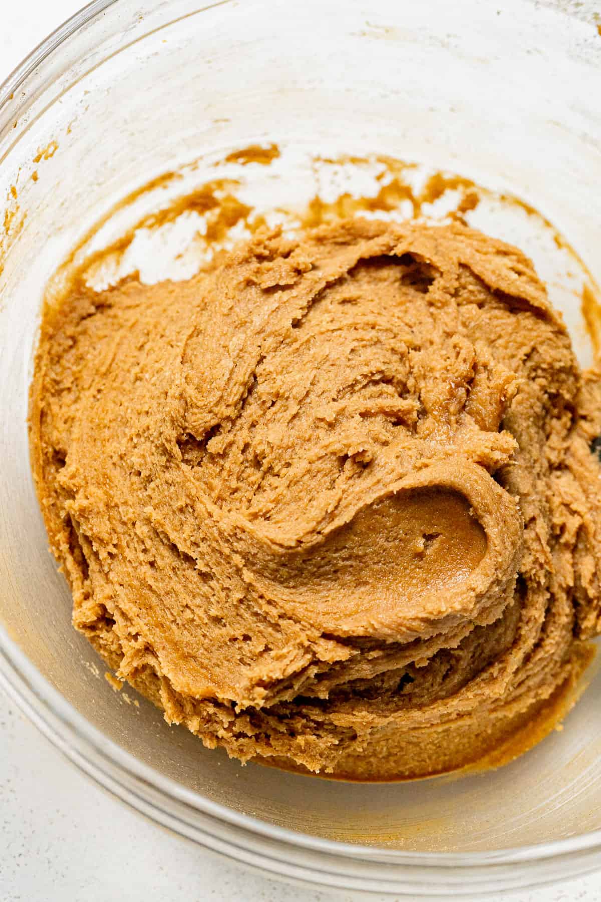 ginger molasses cookie dough in bowl.