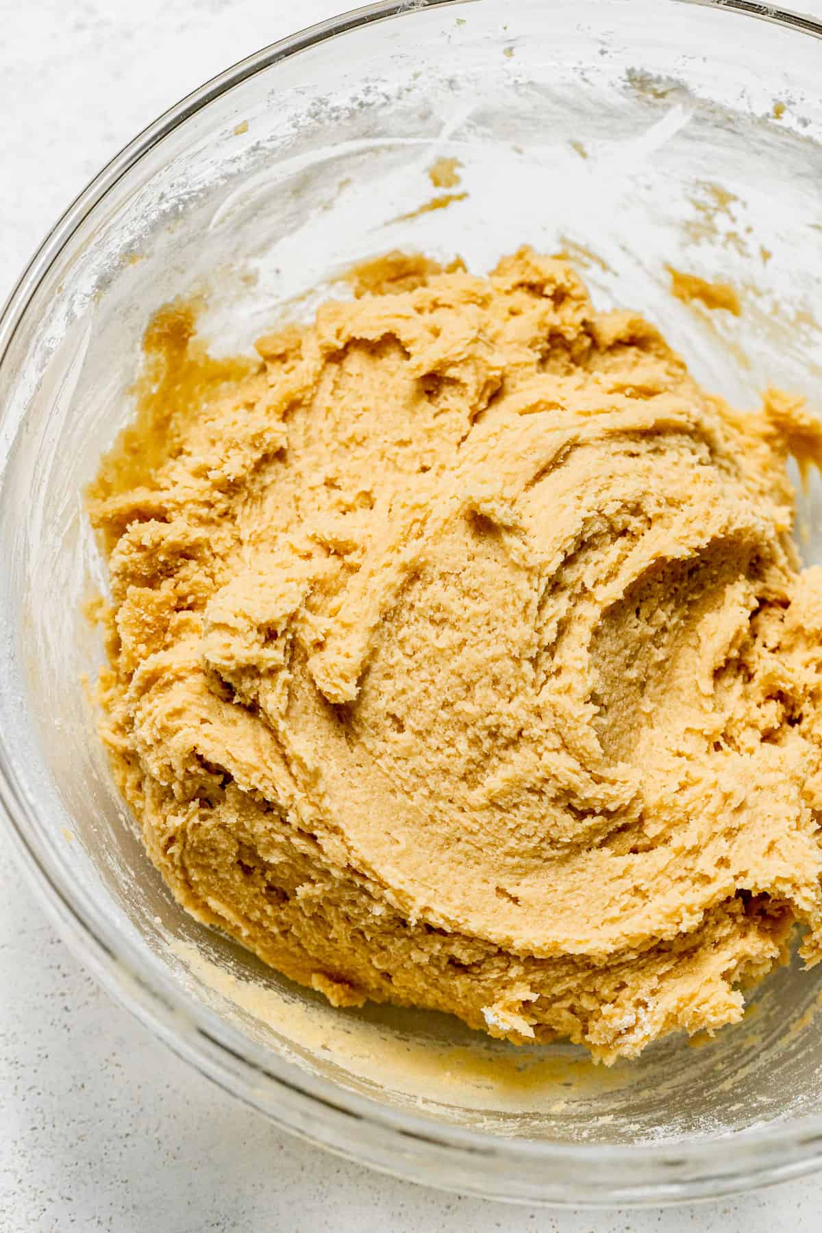 snickerdoodle cookie dough in bowl.