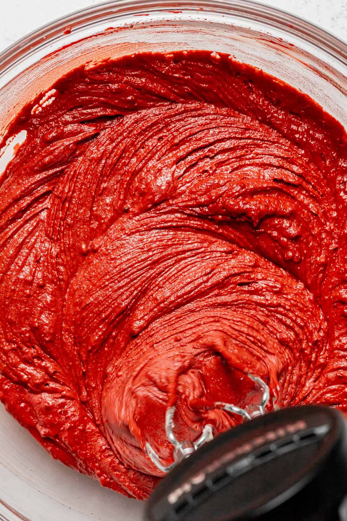 cake batter in bowl.