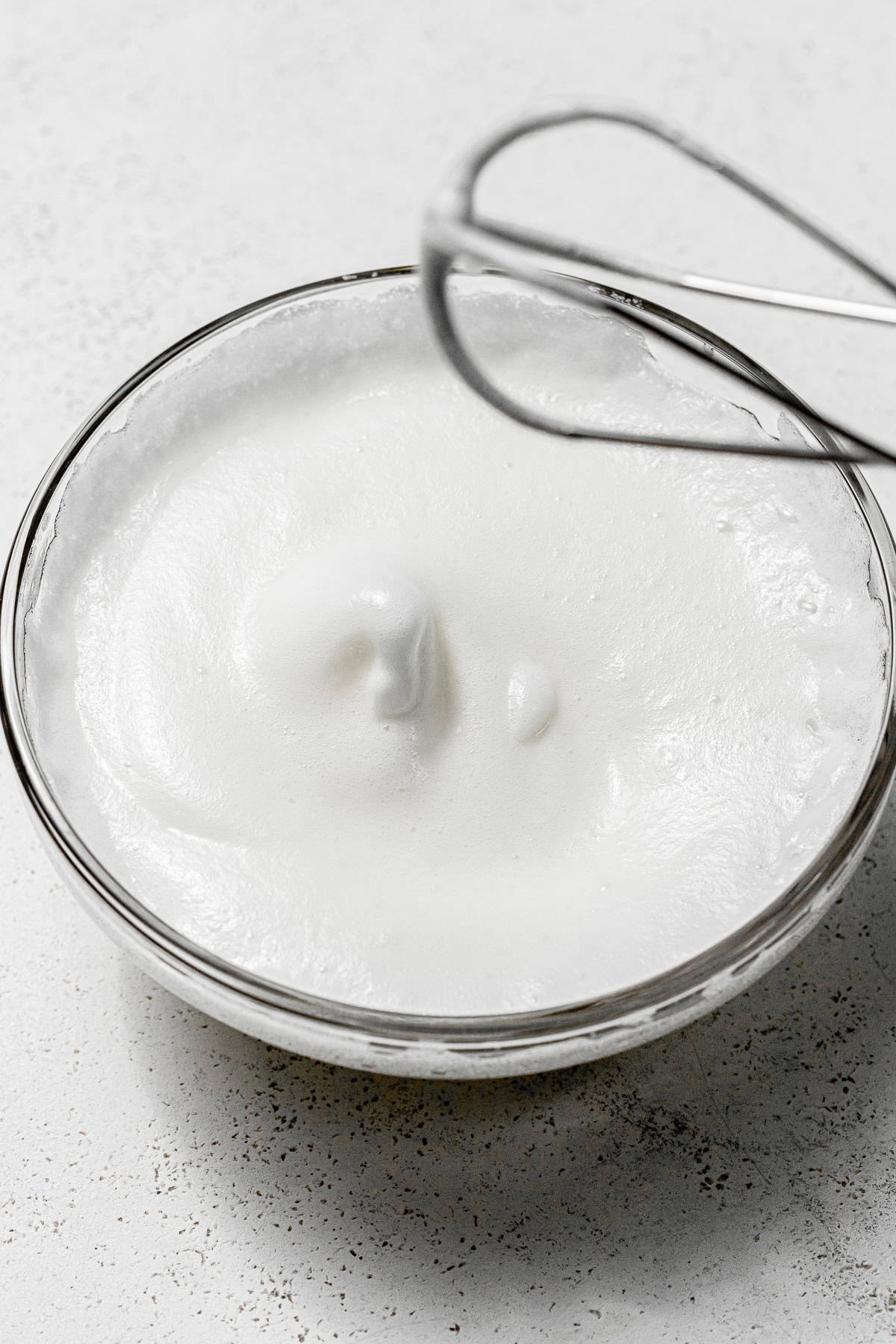 egg whites in bowl.