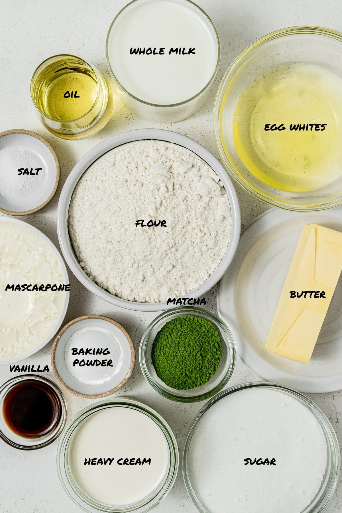 matcha cake ingredients. 