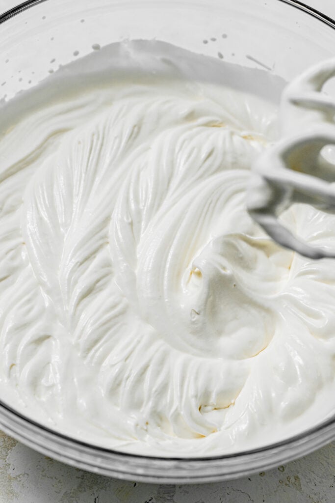 whipped cream in bowl.