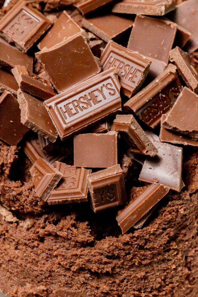 cookie dough with Hershey's chocolate.