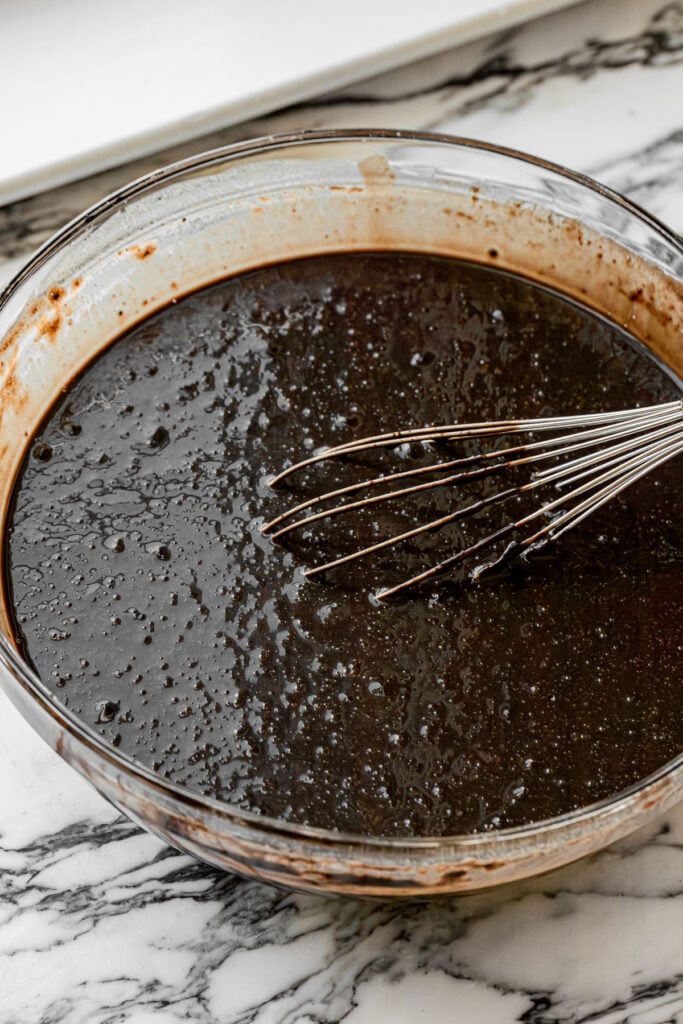 cake batter in bowl.