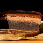 one layer chocolate mousse cake.