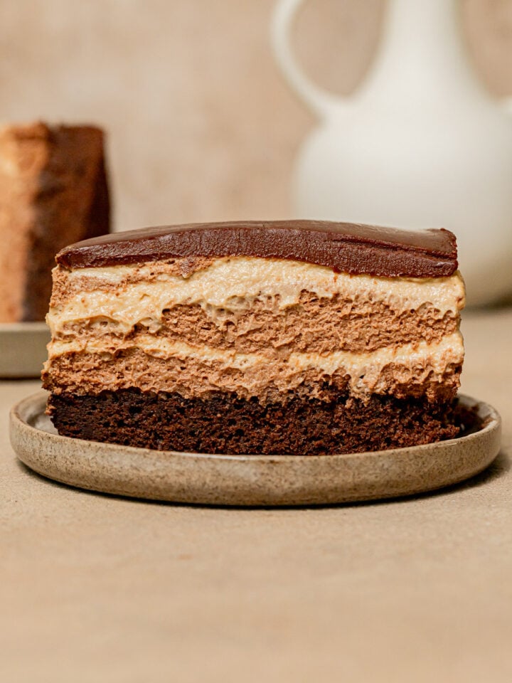 chocolate peanut butter mousse cake.