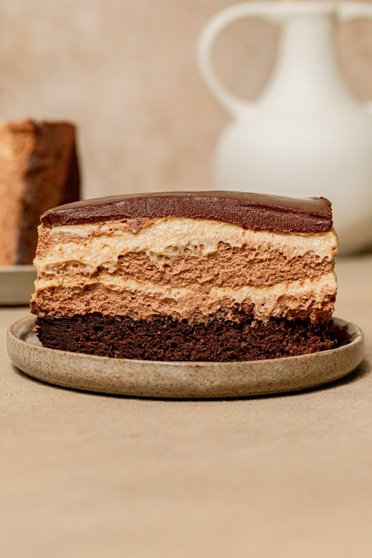 chocolate peanut butter mousse cake.