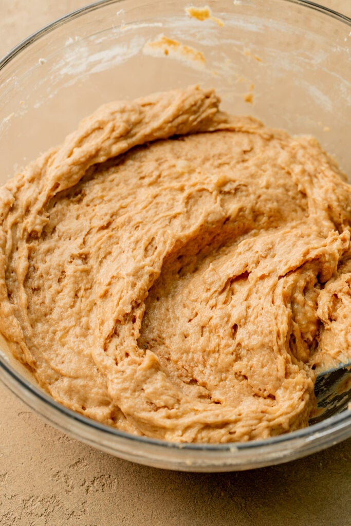 donut batter in bowl.