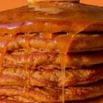 stack of pumpkin pancakes.