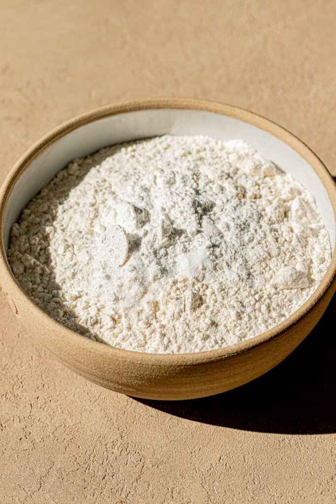 dry ingredients in bowl.