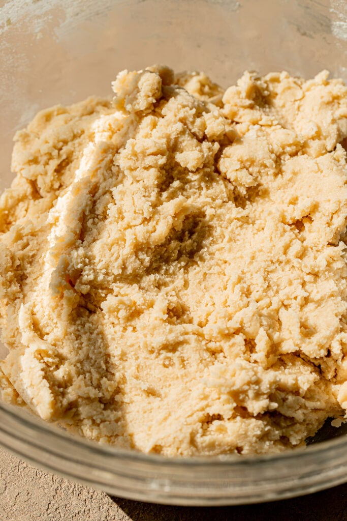 snickerdoodle cookie dough in bowl.