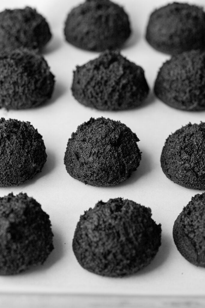 portioned cookie dough balls.